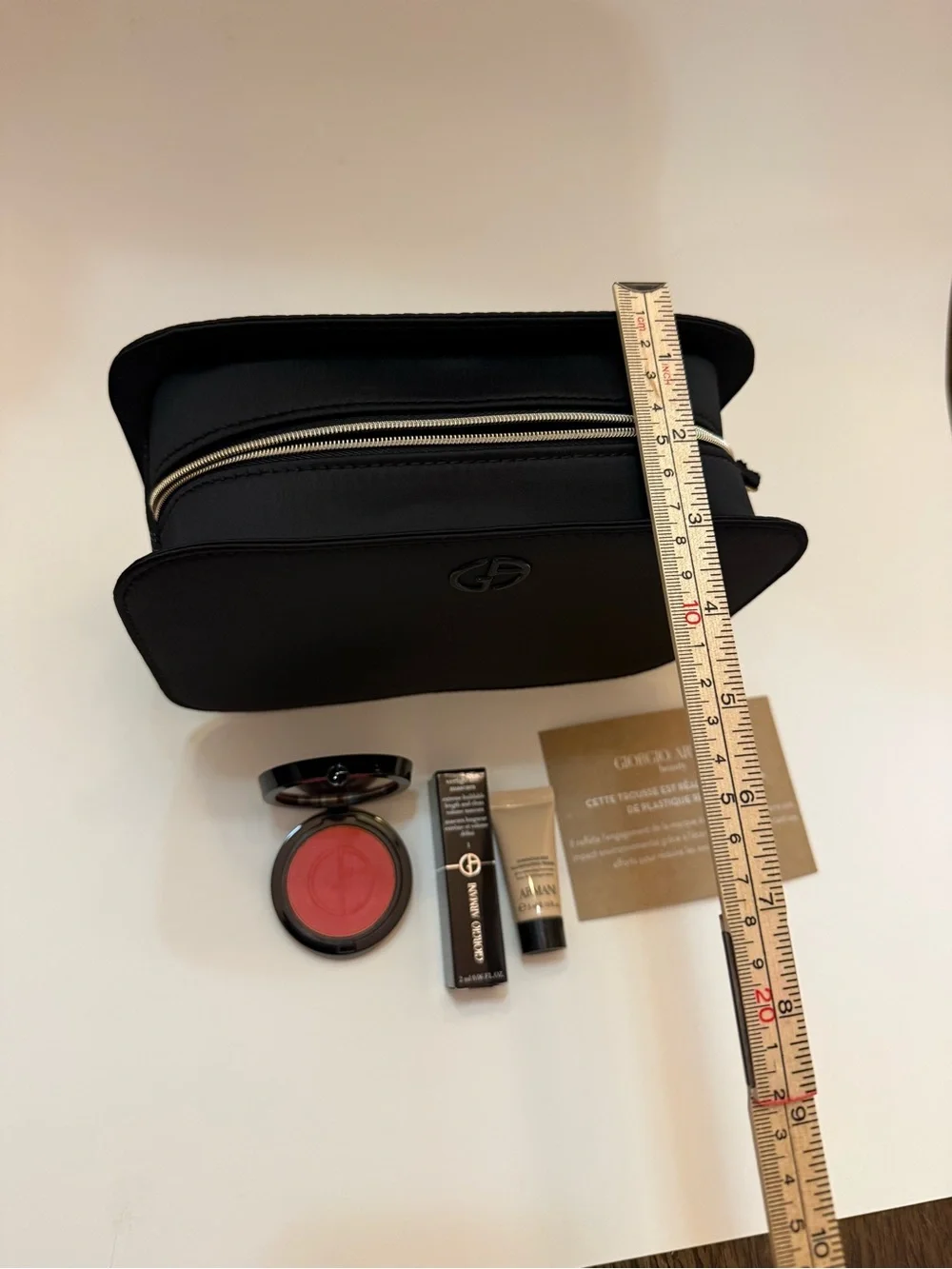 Giorgio Armani Women’s Makeup Set with Coral-Red Cream Blush